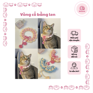Vòng cổ bằng len cho mèo