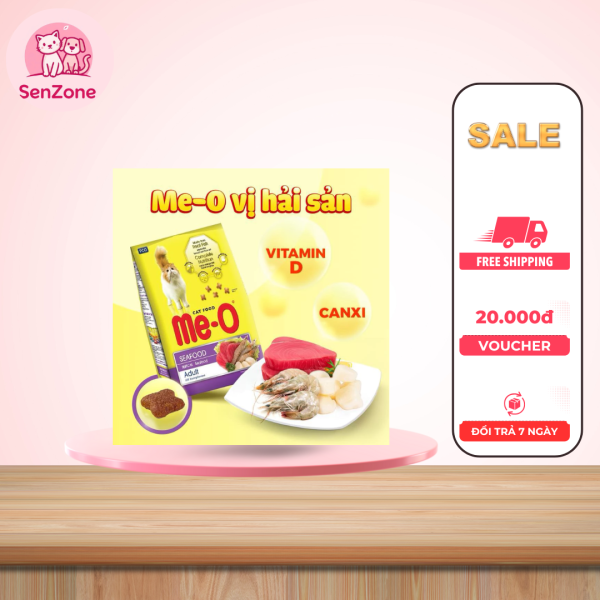 Thức ăn cho mèo Me-O vị hải sản 350g – Hạt khô cho mèo trưởng thành
