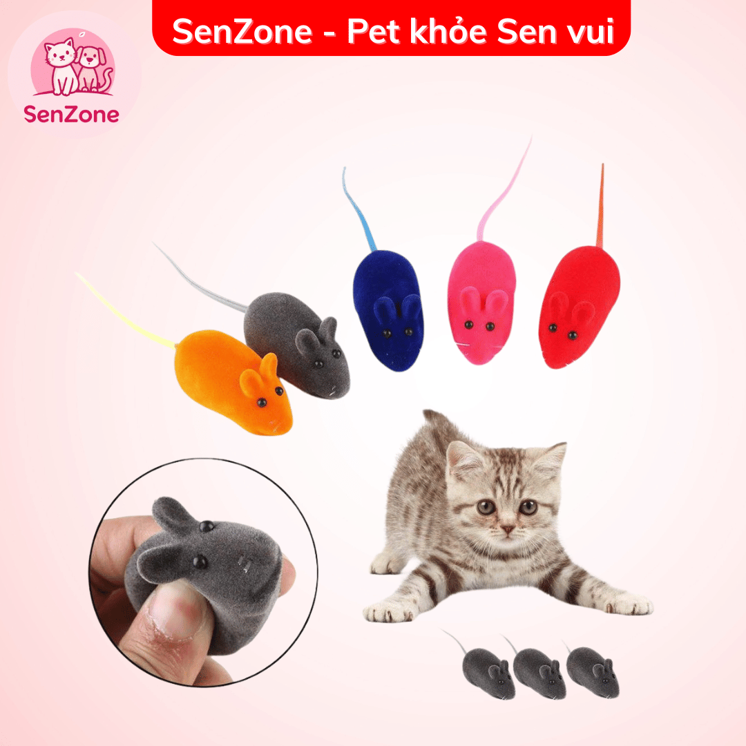 Chuột Nhung Đồ Chơi Cho Thú Cưng Chó Mèo