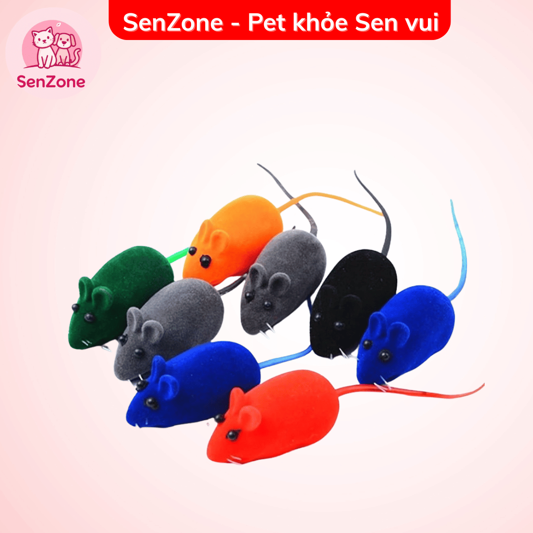 Chuột Nhung Đồ Chơi Cho Thú Cưng Chó Mèo - Ảnh 4