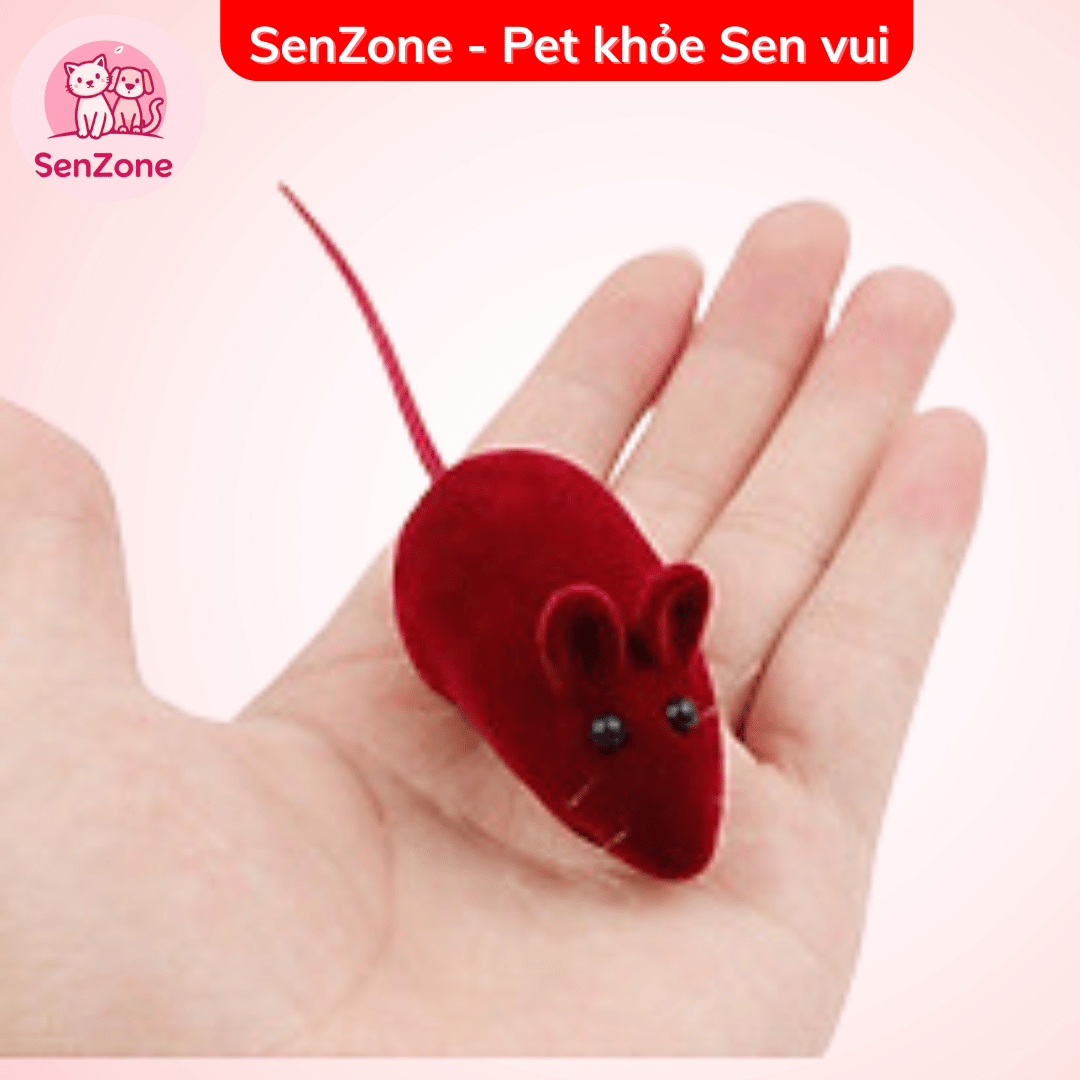 Chuột Nhung Đồ Chơi Cho Thú Cưng Chó Mèo - Ảnh 3