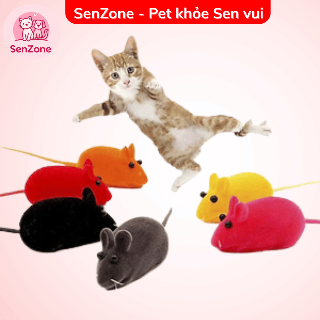 Chuột Nhung Đồ Chơi Cho Thú Cưng Chó Mèo - Ảnh 2